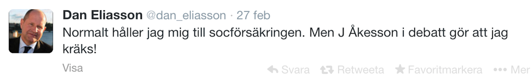 Dan Eliasson om Jimmie Åkesson 27.2 2014