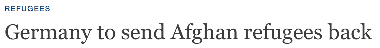 Germany to send Afghan refugees back DW 28.10 2015