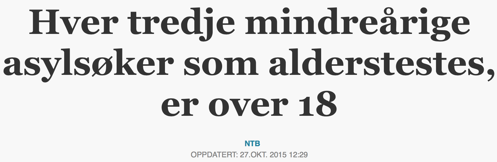 Hver tredje mindreårige Aftenposten2.11 2015