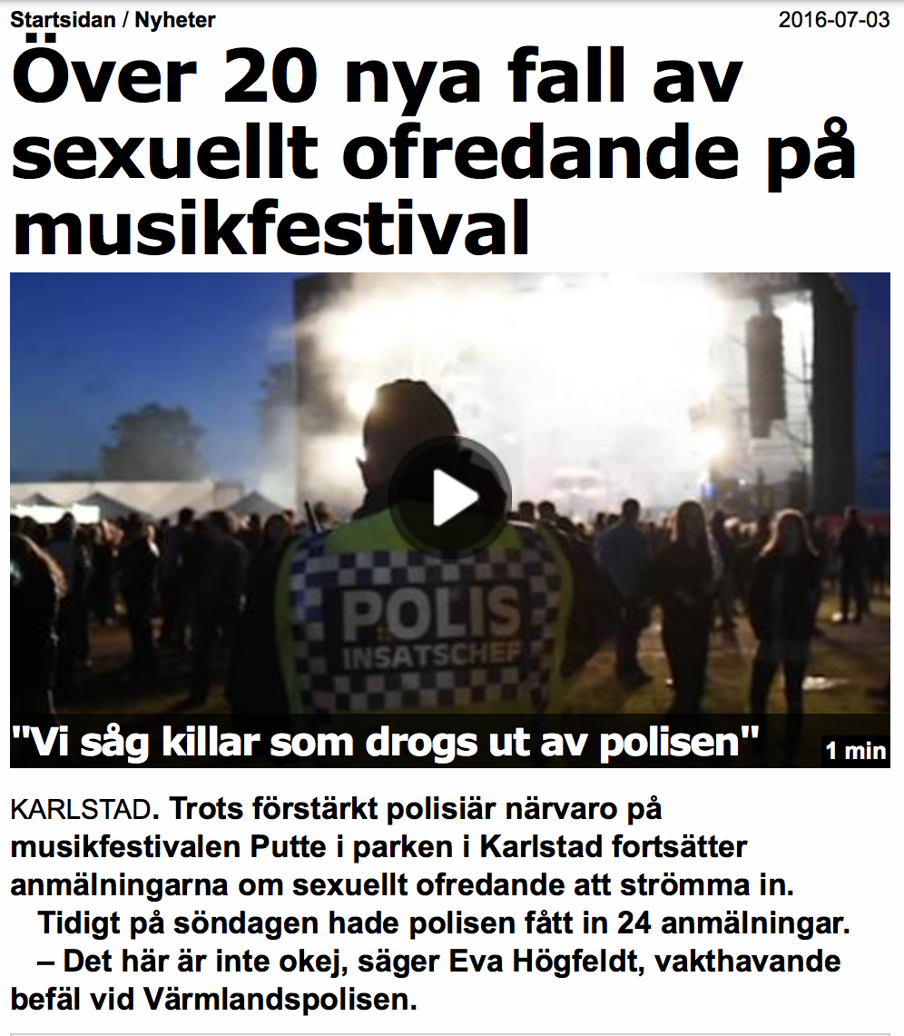Över 20 nya fall av ofredanden Aftonbladet 3.7 2016